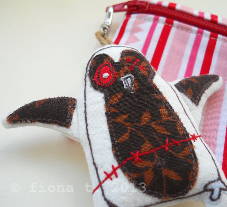 embroidered zombie penguin