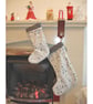 Christmas Stocking Robin Red Green Scandi Robins Xmas Stockings 14" - Image 8