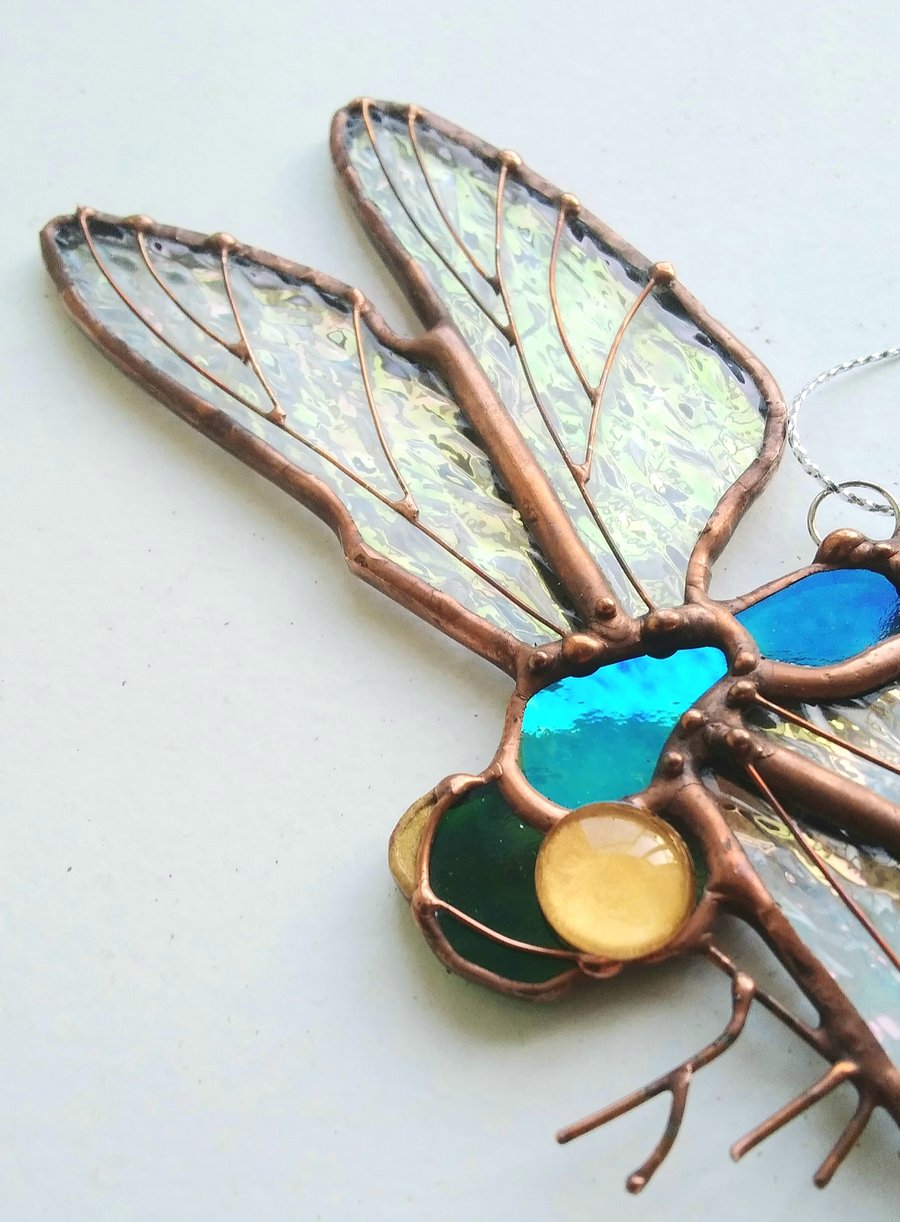 Stained Glass Dragonfly - handmade in Hampshire