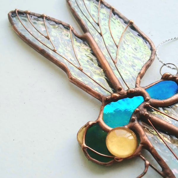 Stained Glass Dragonfly - handmade in Hampshire