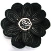 BLACK AND SILVER FELT CORSAGE