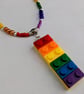Rainbow Lego necklace - 1002787 - Image 2