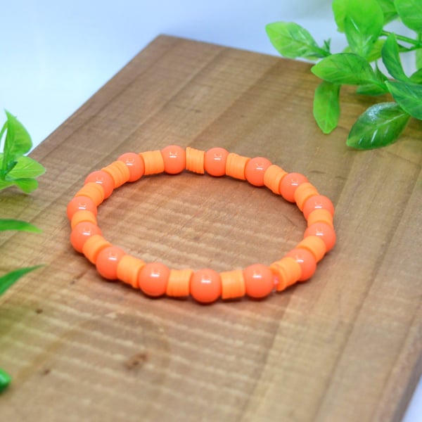 Orange cheap coral bracelet