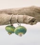 Silver and Ceramic Simple Hook Earrings - Image 5