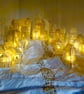 Light Up Paper City, Handmade Book Sculpture Lamp, Whimsical Bookshelf Diorama - Image 4