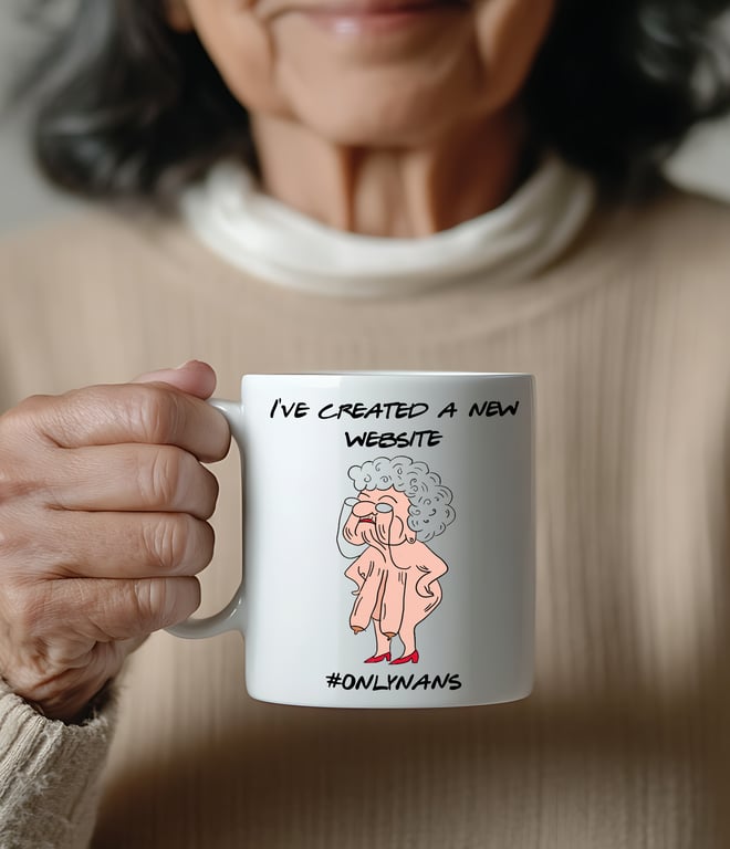 Funny ‘ONLYNANS’ Mug – Rude Nana Gift – Cheeky Grandma Present – Naughty Mug