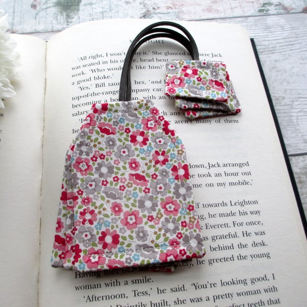 Tea bag bookmark, book and tea lover gift