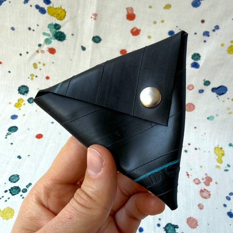 Inner Tube Coin Samosa - Large Blue Stripe Silver - Second: Gap - Super Seconds