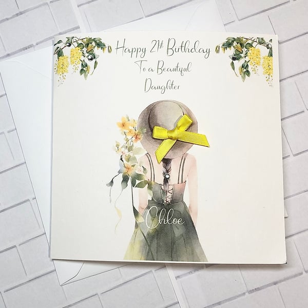Girly Happy Birthday Card for Granddaughter, Mum, Sister, Daughter, Girlfriend