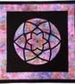 Rose Window C Pattern Art Quilt Panel - Image 1