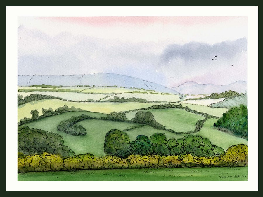 Northumberland Scene near Hexham ll Original Watercolour