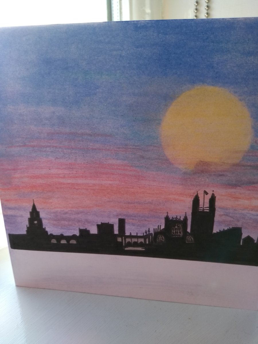 Bath skyline birthday card
