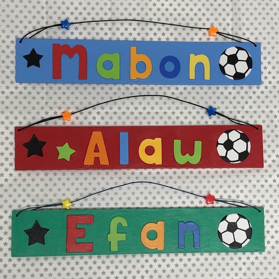 Personalised Football Name Plate