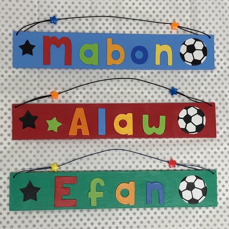 Personalised Football Name Plate