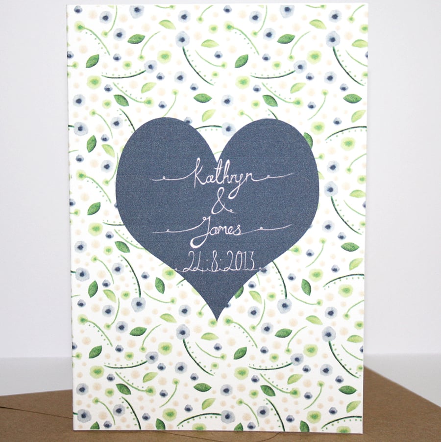 Personalised- Country garden wedding card