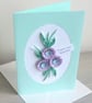 Teacher thank you card with quilled flowers, handmade, personalised - Image 2