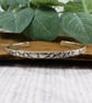 Silver Cuff - Embossed Flower Pattern with Antiqued Finish. Size Medium