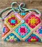 Granny Square Colourful Crochet Bag - Image 2