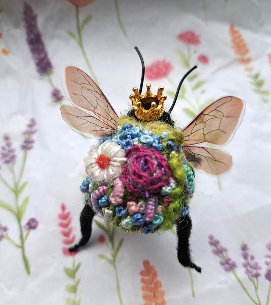Embroidered Queen Bee 