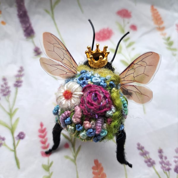 Embroidered Queen Bee 