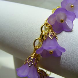 Lilac Flower Charm Bracelet