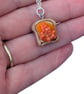 Miniature Beans On Toast Necklace, British Food Jewellery, Unique Gift Idea - Image 5
