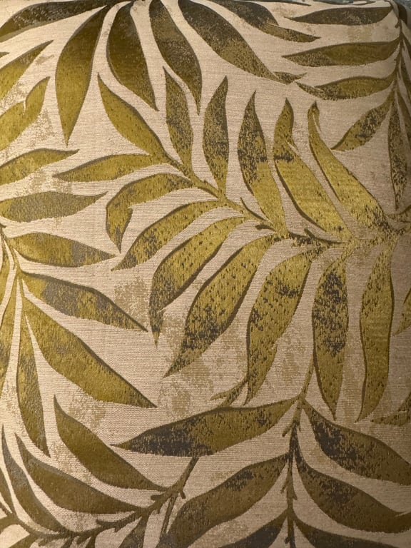 Handmade Olive Green Botanical Leaf Cushion