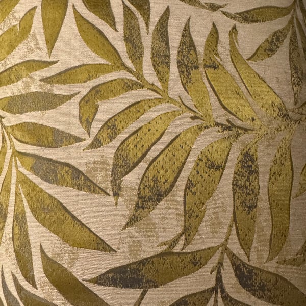 Handmade Olive Green Botanical Leaf Cushion