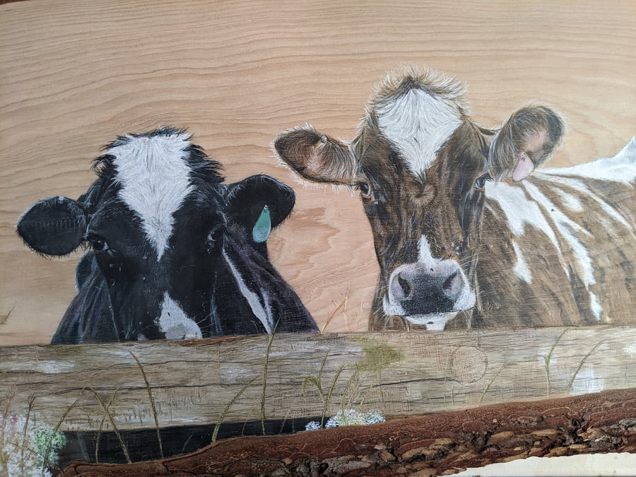 Cow Giclee Print, Cow Painting, A5