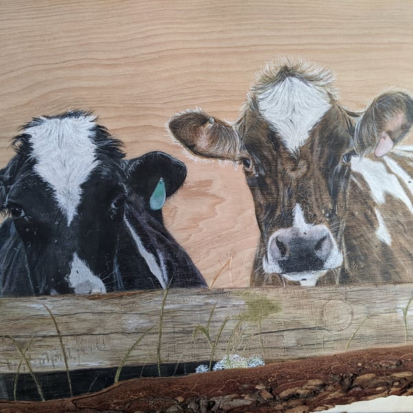 Cow Giclee Print, Cow Painting, A5
