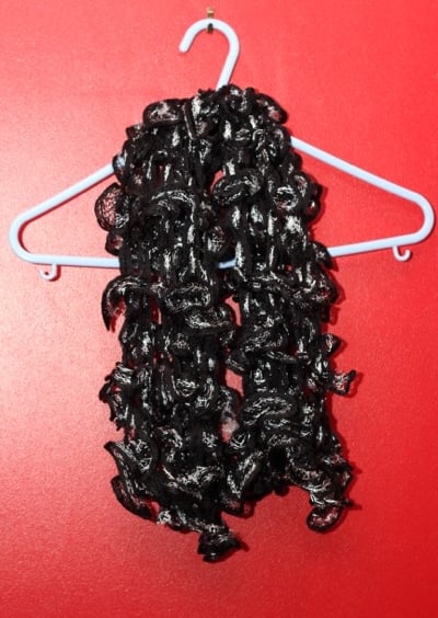 Black and Silver soft scarf