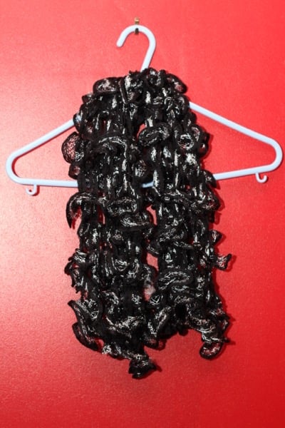 Black and Silver soft scarf