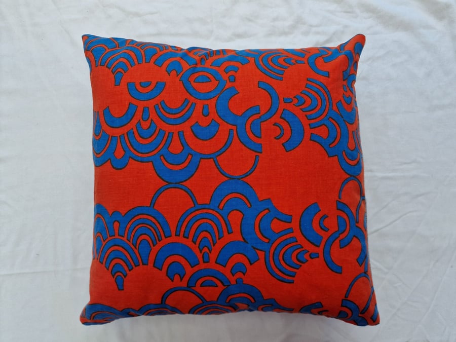 Handmade scatter cushion cover Natalie Gibson Conran vintage 1960s fabric