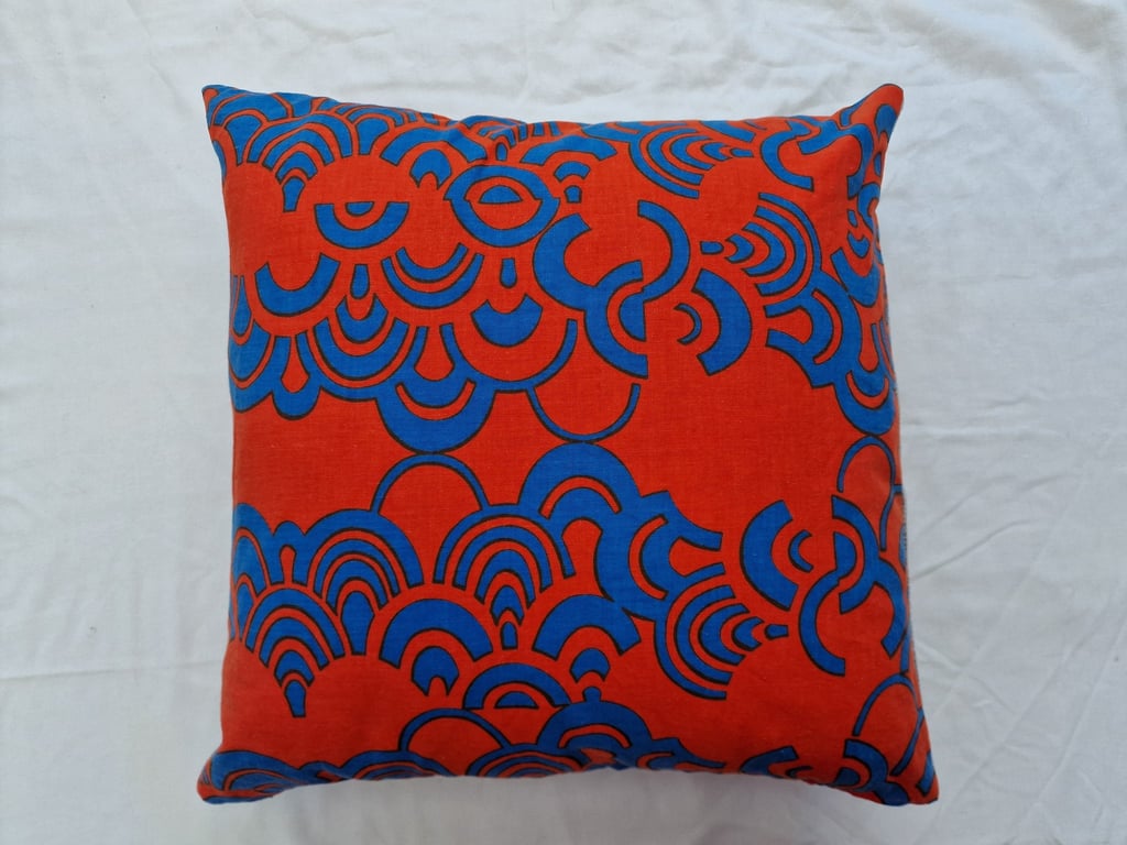 Handmade scatter cushion cover Natalie Gibson Conran vintage 1960s fabric
