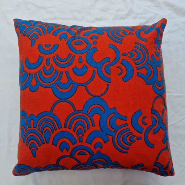 Handmade scatter cushion cover Natalie Gibson Conran vintage 1960s fabric