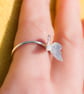 Butterfly Ring, Dancing Butterfly ring, handmade silver ring - Image 3