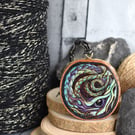 The tinsel dragon pyrography hanging wood slice decoration