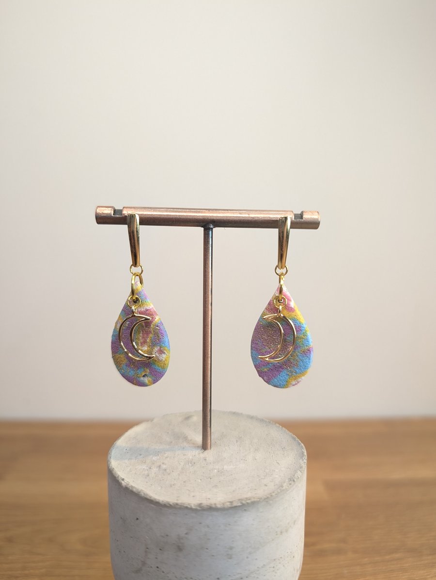Spring lilac teardrop dangles 