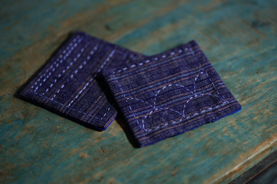 Handmade Fabric Coasters x 2