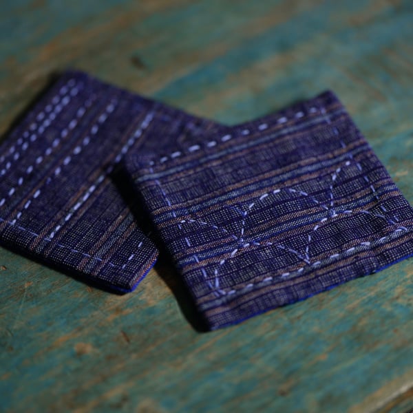 Handmade Fabric Coasters x 2