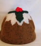 Hand Knitted Christmas Pudding Hat - Image 1