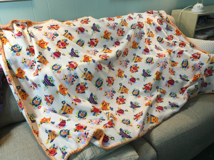 Medium Sized Fleece Blanket. For Young or Young in Heart to Cuddle