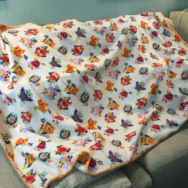 Medium Sized Fleece Blanket. For Young or Young in Heart to Cuddle