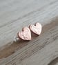 Sterling Silver Heart Stud Earrings, Small Studs - Image 7