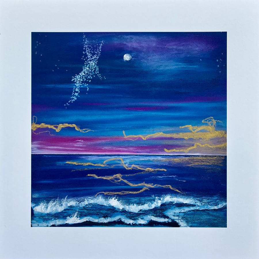 'Magic' 8x8" Print of Oil Pastel Painting