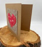 Two appliqué red heart design card - Image 5