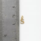 14ct gold plated S letter charm pendant