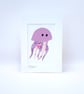 A lilac, purple and pink 'Jellyfish' fabric picture - 5x7 inches including mount - Image 5
