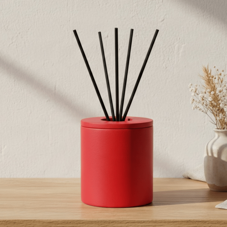 Handmade Red Diffuser Bottle Holder for Home Fragrance