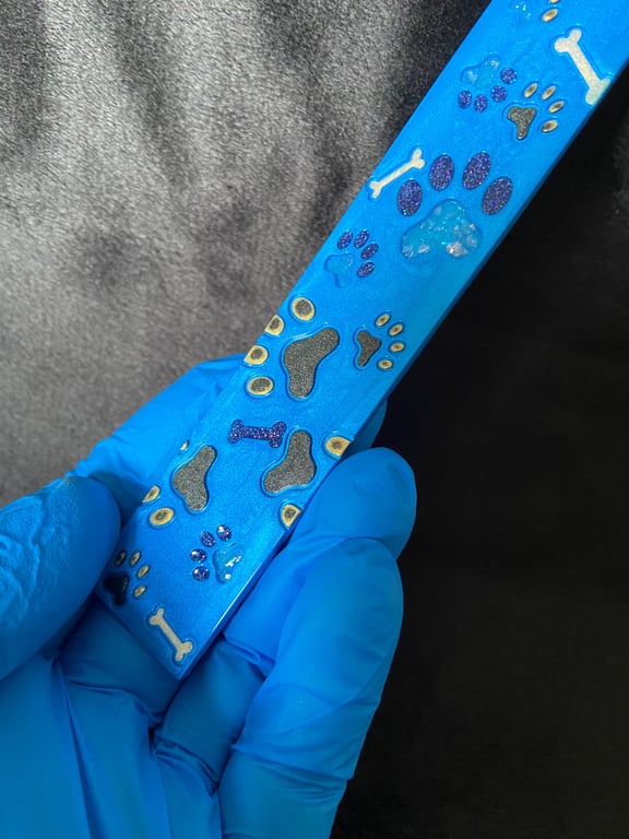 Resin bookmark with pearl glass gems